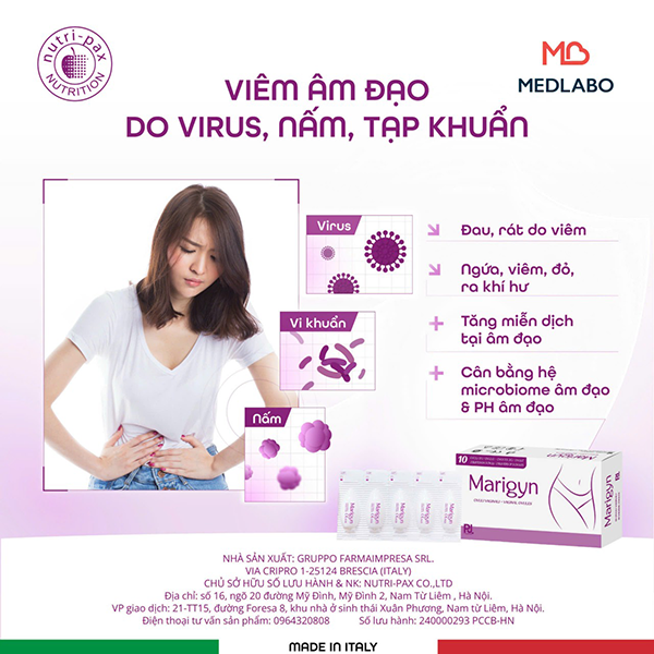 viên điều trị âm đạo maridyn