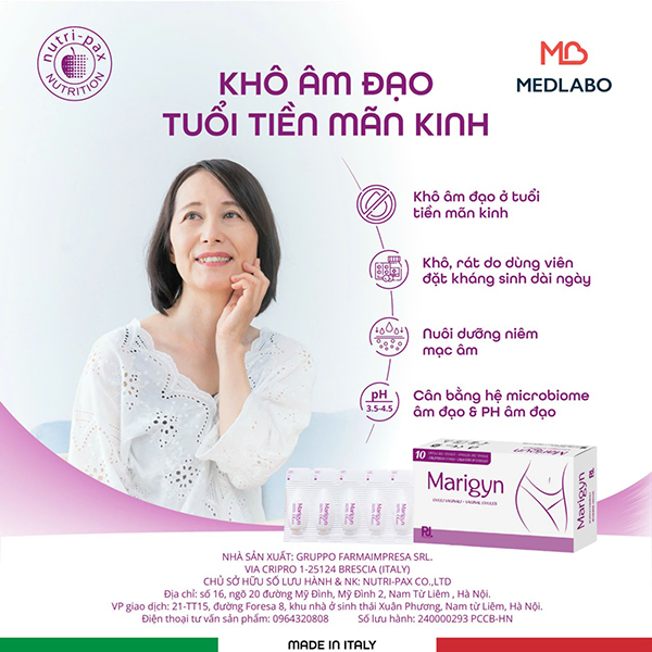 viên điều trị khô âm đạo marigyn